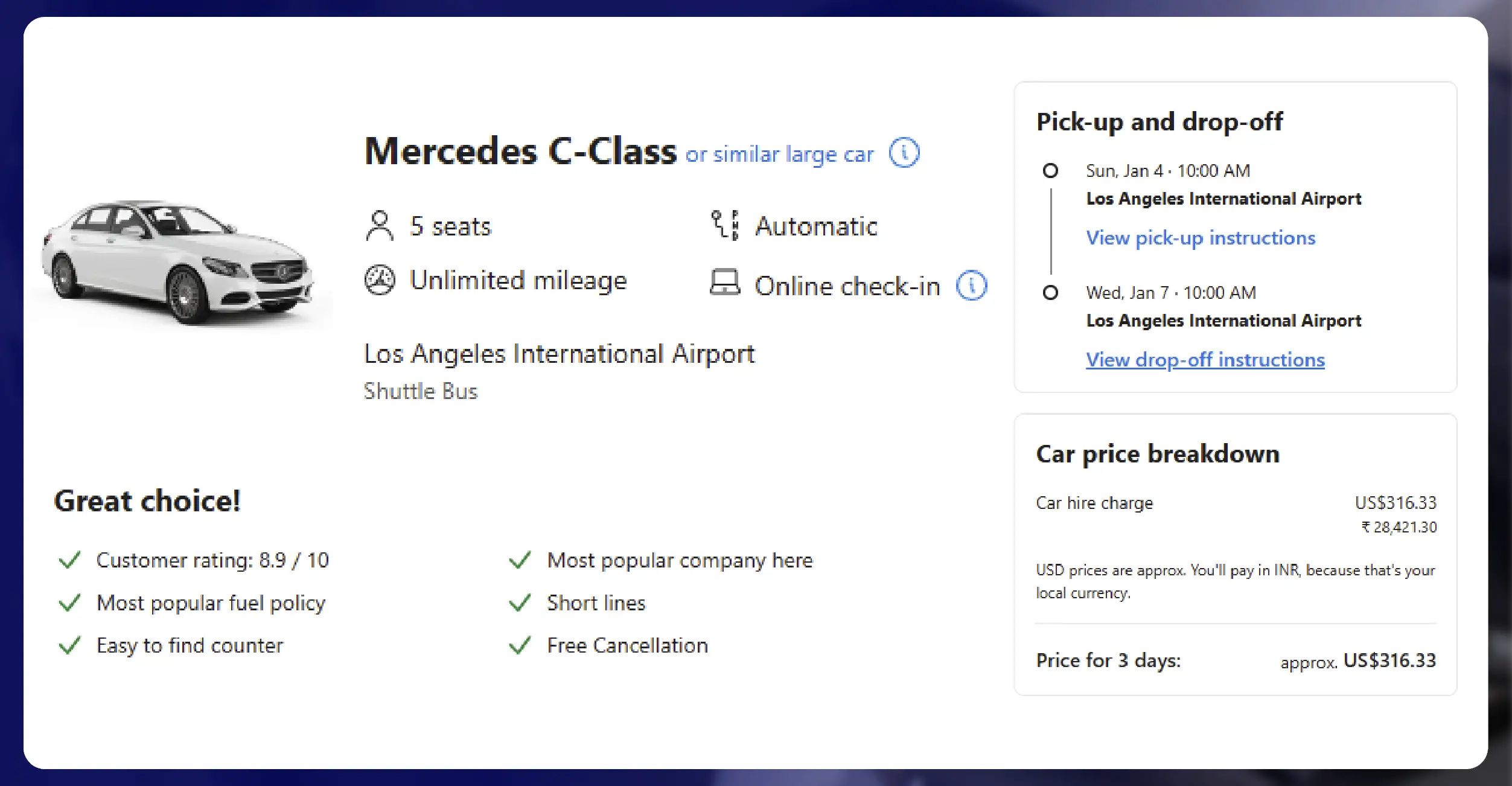Key Data Points for Fare Scraping